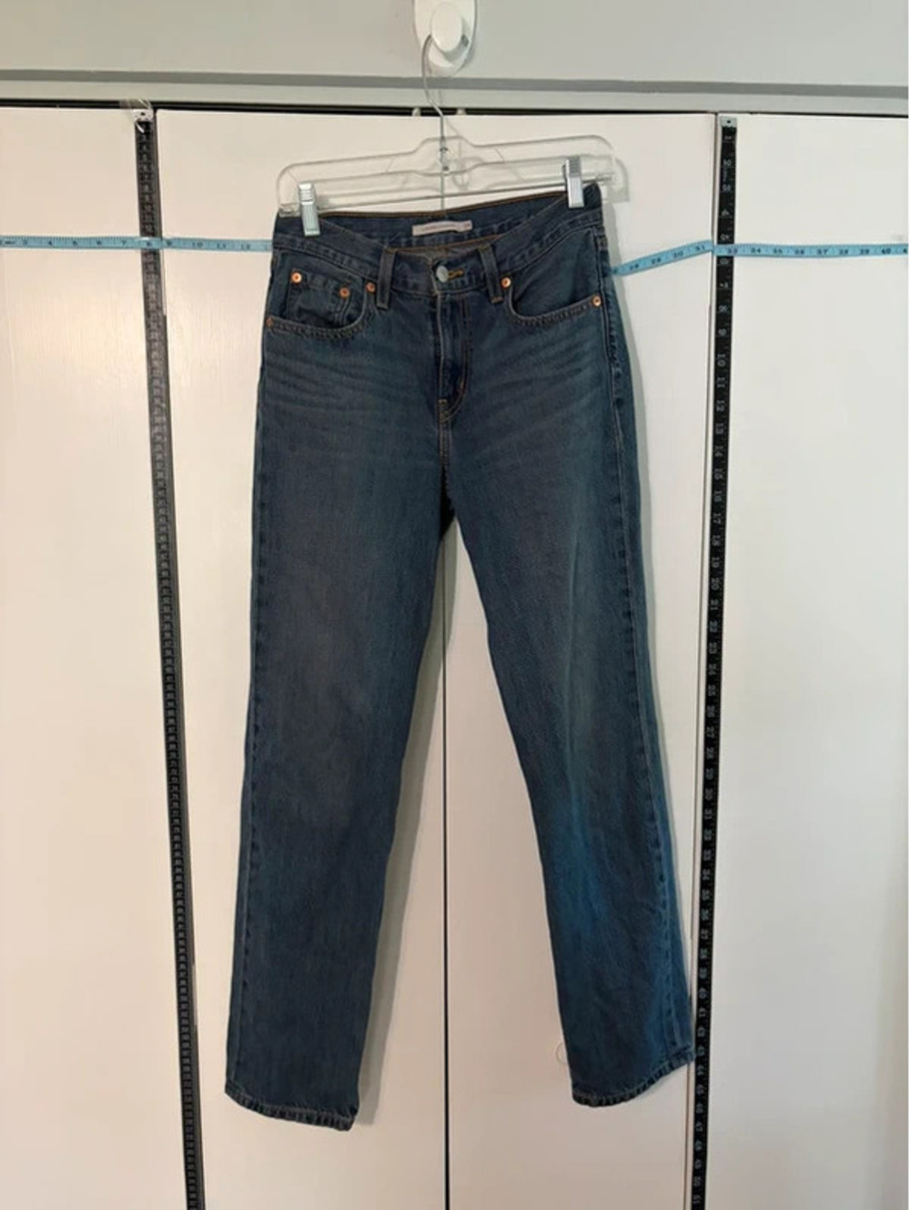Levis Low Pro Straight Jeans Womens 24 Blue Low Rise Relaxed Denim Y2K
